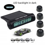 Backlight in dark tire pressure alarm monitor TPMS Car tire Pressure Monitoring System digital Display Solar energy Power USB