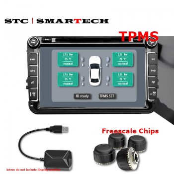 Android DVD TPMS USB Tire Alarm Auto Tire Pressure Monitoring System 4 Tire external / inner Sensors Temperature Alarm inner