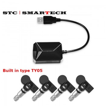 Android DVD TPMS USB Tire Alarm Auto Tire Pressure Monitoring System 4 Tire external / inner Sensors Temperature Alarm inner