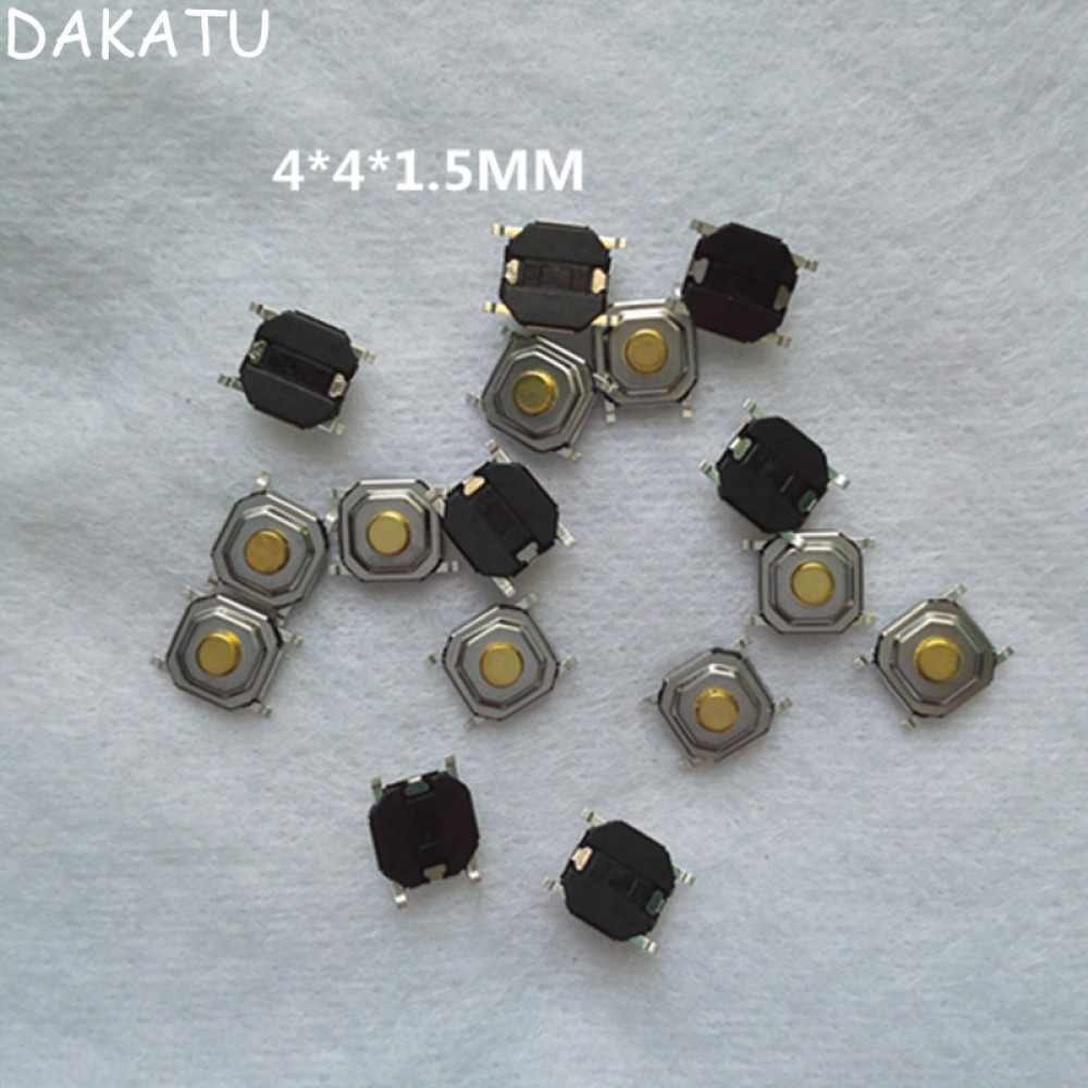 DAKATU 4*4*1.5MM SMD Tactile Push Button Switch Car Keys Remote Key Button Microswitch For Nissan Sunny Tida Hyundai Elantra