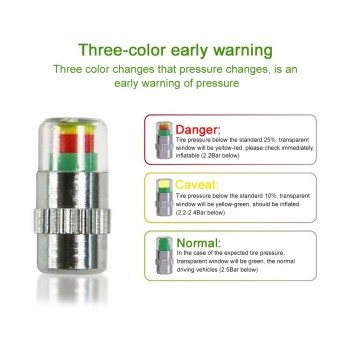 New Universal 2018 4PCS car auto tire pressure monitor tire gage alert sensor indicator valve caps
