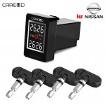 For NISSAN CAREUD U912 Auto Wireless TPMS Tire Pressure Monitoring System with 4 Sensors LCD Display Embedded Monitor