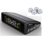 solar power supply TPMS car tire pressure monitoring system with 4 external sensors PSI/BAR measurement High quality