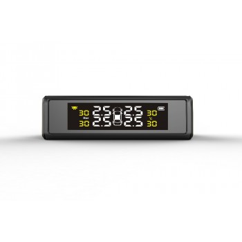 solar power supply TPMS car tire pressure monitoring system with 4 external sensors PSI/BAR measurement High quality