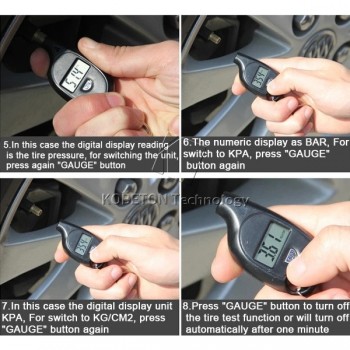 Mini Tire pressure gauge Digital automobile gauges Auto Wheel air alarm manometer Test barometer meter Tester Motorcycle