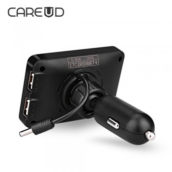 CAREUD U906C 2 USB Ports for Phone Charge Car Wireless TPMS Tire Pressure Monitor System+4 External Replaceable Battery Sensors