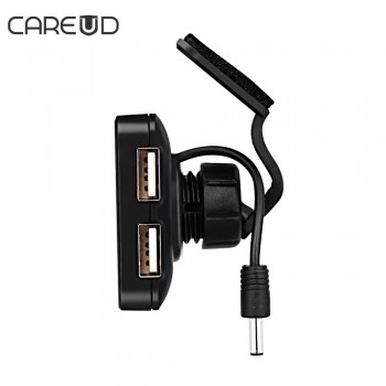 CAREUD U906C 2 USB Ports for Phone Charge Car Wireless TPMS Tire Pressure Monitor System+4 External Replaceable Battery Sensors
