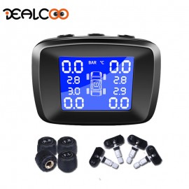 Dealcoo Car TMPS Systems Tire Pressure Monitoring System Tyre Pressure Sensor Tire Pressure Sensor TMPS USB Car Tire Pressure