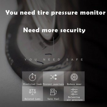Dealcoo Car TMPS Systems Tire Pressure Monitoring System Tyre Pressure Sensor Tire Pressure Sensor TMPS USB Car Tire Pressure