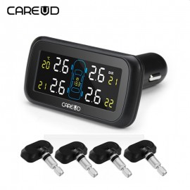 CAREUD Car TPMS Tire Pressure Monitoring System LCD Display Monitor U903 Car with 4 Sensors Cigarette Lighter Socket