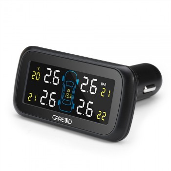CAREUD Car TPMS Tire Pressure Monitoring System LCD Display Monitor U903 Car with 4 Sensors Cigarette Lighter Socket