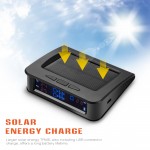 Rectangle Solar Powered TPMS Car Tire Pressure Monitor System 4 External Sensors Temperature Real Time Digital Display Alarm