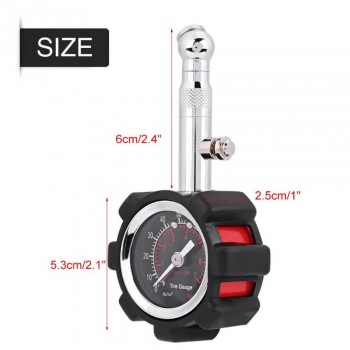 Manual Hand 0 - 100 PSI Tire Air Pressure Gauge Meter Tester Diagnostic Meter Tool Manometer for Car Truck Motorcycle Bike