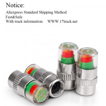 4Pcs/Lot 2.0Bar 30PSI Car Motorcycle Tire Pressure Monitor Valve Stem Caps Sensor Indicator Eye Alert Diagnostic Tools Kit