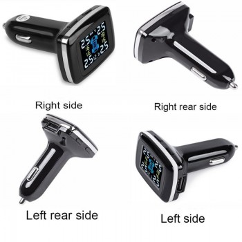 TPMS LCD Car Tire Pressure Monitoring System Monitor Pressure Gauge With 4 Sensors Have USB Socket In Monitor Car Accessories
