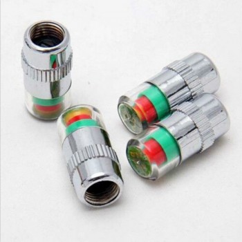 Auto 4 Pcs Tire Pressure Gauge Car Monitor Indicator Valve Stem Cap Tyre Tpms Airgauge Warning Device Tyre Pressure Cap Car Tyre