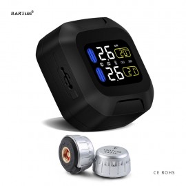 M3 Motorcycle TPMS Tire Pressure Monitoring Device 2 External Tyre Sensors Accurately Detect Temperature Pressure In Real Time