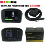 AUTOOL 2.4 Multi-Function Car OBD Smart Digital Meter amp; Alarm Fault Code Water temperature gauge voltage speed meter display