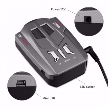 V9 Car Radar Detector 360 Degrees K and KA Band LED Display Russia / English Voice Alert Warning Anti Radar Detectors for Auto