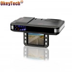 OkeyTech Anti Radar Detectors 2 In 1 Car DVR GPS Camera Logger Dash Cam Radar Detector for Russia Laser 720P G-Sensor Detector