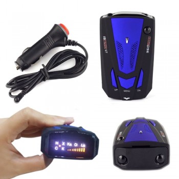 360 Degrees Car Radar Detector 16 Band Voice Alert V7 Security GPS Speed Radar Detector LED Display Red/Blue