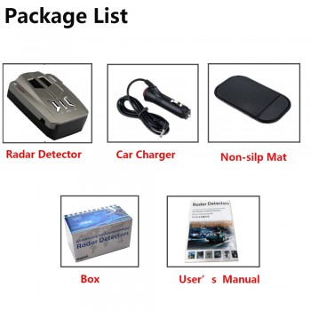 OkeyTech V9/V7/V8 Best Car 360 Degree 16 Band LED Display Anti Radar Detector Speed Voice Alert Warning for Russia / English
