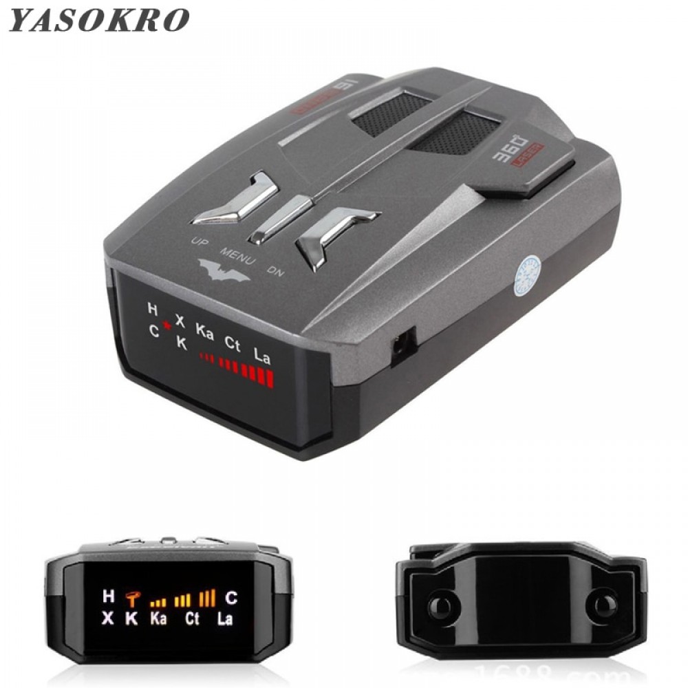 Auto Car Anti Radar Signal Detector (English/Russian )for Vehicle V9 Speed Voice Alert Warning 16 Band LED Display Detector