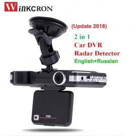2 in 1 Car DVR Anti Radar Detector 2.0 Inchs TFT 1080P HD Motion Detection G-sensor dash cam 150 degree lens free shipping