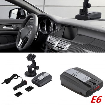 E6 Cobra Full Band Car Radar Detector Laser Speed Alert With English Police Dog