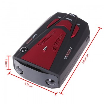 YASOKRO 360 Degree English/Russian Car Anti Radar Detector for Vehicle V7 Speed Voice Alert Warning 16 Band LED Display Detector
