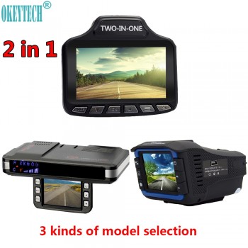 OkeyTech Best 2 In 1 Anti Laser Car Radar Detector G-sensor DVR Camera Recorder Russianamp;English Version