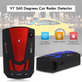 Hot Sale V7 Car Radar Detector Voice Alert Warning 16 Band Auto 360 Degrees Speed Control Detector LED Display