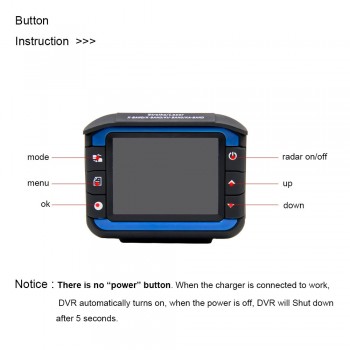 TAVIN Original Anti Laser Radar Detector Car DVR Camera Russianamp;English Version Logger Dash Cam Radar HD 720P car detector
