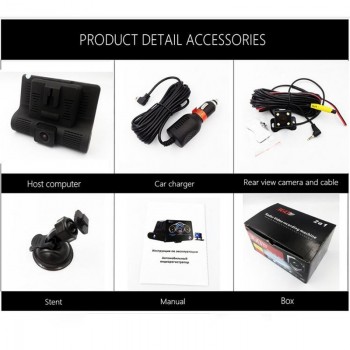 2 in 1 Car Radar Detector 4.0 DVR Camera With Russian amp; English Full HD 1080P Speedcam Anti Radar Detector Dash Cam three lens