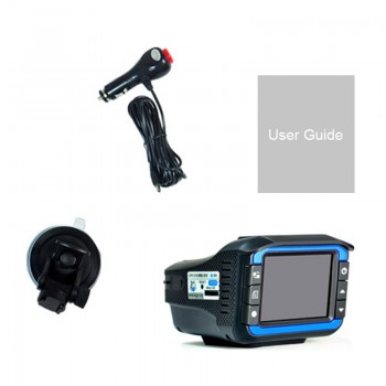 Portable Auto Radar Detectors with DVR Dash Cam Vehicle Anti Police Speed Control Safety Voice Alarm 2 in 1 Radar Detection