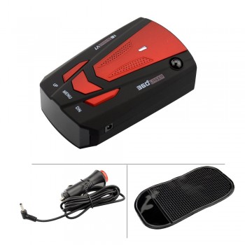 OkeyTech Car Vehicle LED Radar Detector Auto 360 Degree Anti Car Detector V7 Speed Voice Alert Warning 16 Band Control Detector