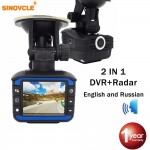 Radar Detector Car DVR 2 IN 1 Russian and English Voice Full Band K KA X Antiradar and Speed Gun 720P G-Sensor Night Vision