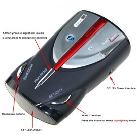 Hot! XRS 9880 Car Radar Detector Cobra Full 16-Band Russian amp; English Language Lacer Anti Radar Detector for Driving