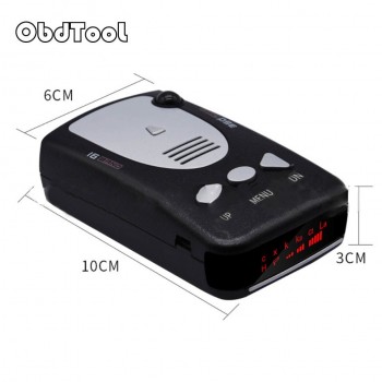 ObdTool New Alert Alarm Warning Anti Radar Detector English/Russian Support X K Ka VG-2 band 360 Degrees 16 Band LED Display