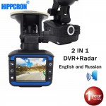 Radar Detector Car DVR 2 IN 1 Russian and English Voice Full Band K KA X Antiradar and Speed Gun 720P G-Sensor Night Vision