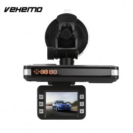 Vehemo 2 in 1 720P Car Camera Radar 360 Drgrees Car DVR Rocorder Car Speed Laser Durable G-Sensor 2.0 Inch