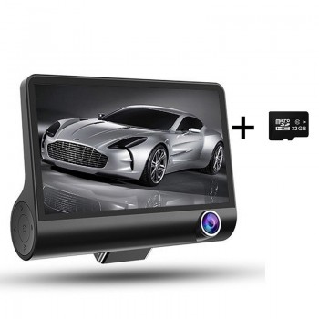 Triple Lens  DVR Dash Cam Safety Speed Control Voice System Vehicle Night vision  3 Cameras Car Recorders