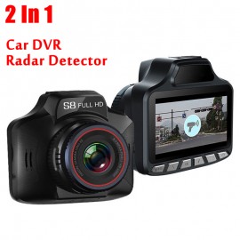 2-in-1 Anti Laser Radar Detectors Detection S8 Car DVR Camera Dash Cam G-sensor English Russian Broadcast Auto Traffic Warning