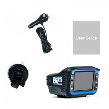 Portable Auto Radar Detectors with DVR Dash Cam Vehicle Anti Police Speed Control Safety Voice Alarm 2 in 1 Radar Detection