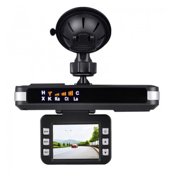2 in 1 360 Degree Auto Radar Detectors Camera HD Dash Cam G-Sensor Safety Anti Police Speed Control Vehicle Radar Detection