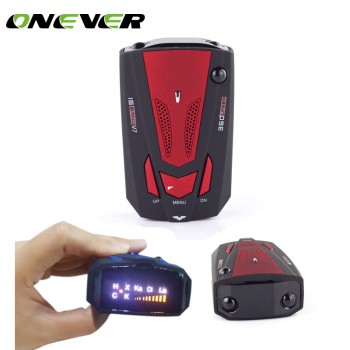 Onever Auto 16 Band GPS Car Radar Detector for Car V7 X K NK Ku Ka Laser VG-2 Speed Voice Alert Warning LED Display Red