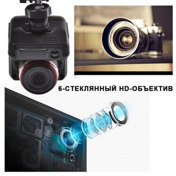 Russian Voice 3 In 1 Car DVR Camera Anti Radar Detector Laser HD 720P Built-in GPS Logger Alarm System Digital Video Recorder