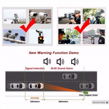 1080P HD 3-in-1 Car Radar Detectors DVR Ambarella A7 Auto GPS LDWS Video Recorder Registrar DashCam for Russian Language