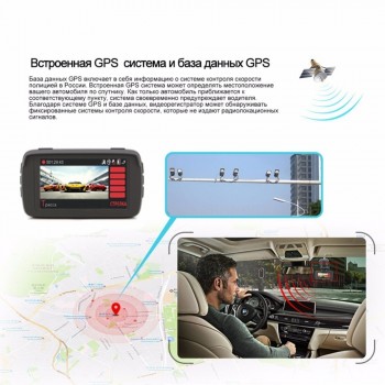 1080P HD 3-in-1 Car Radar Detectors DVR Ambarella A7 Auto GPS LDWS Video Recorder Registrar DashCam for Russian Language
