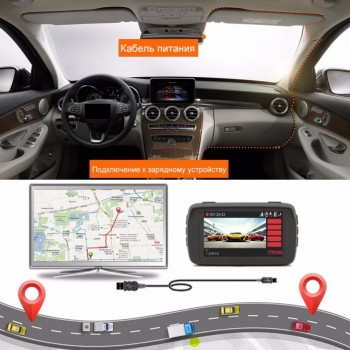 1080P HD 3-in-1 Car Radar Detectors DVR Ambarella A7 Auto GPS LDWS Video Recorder Registrar DashCam for Russian Language